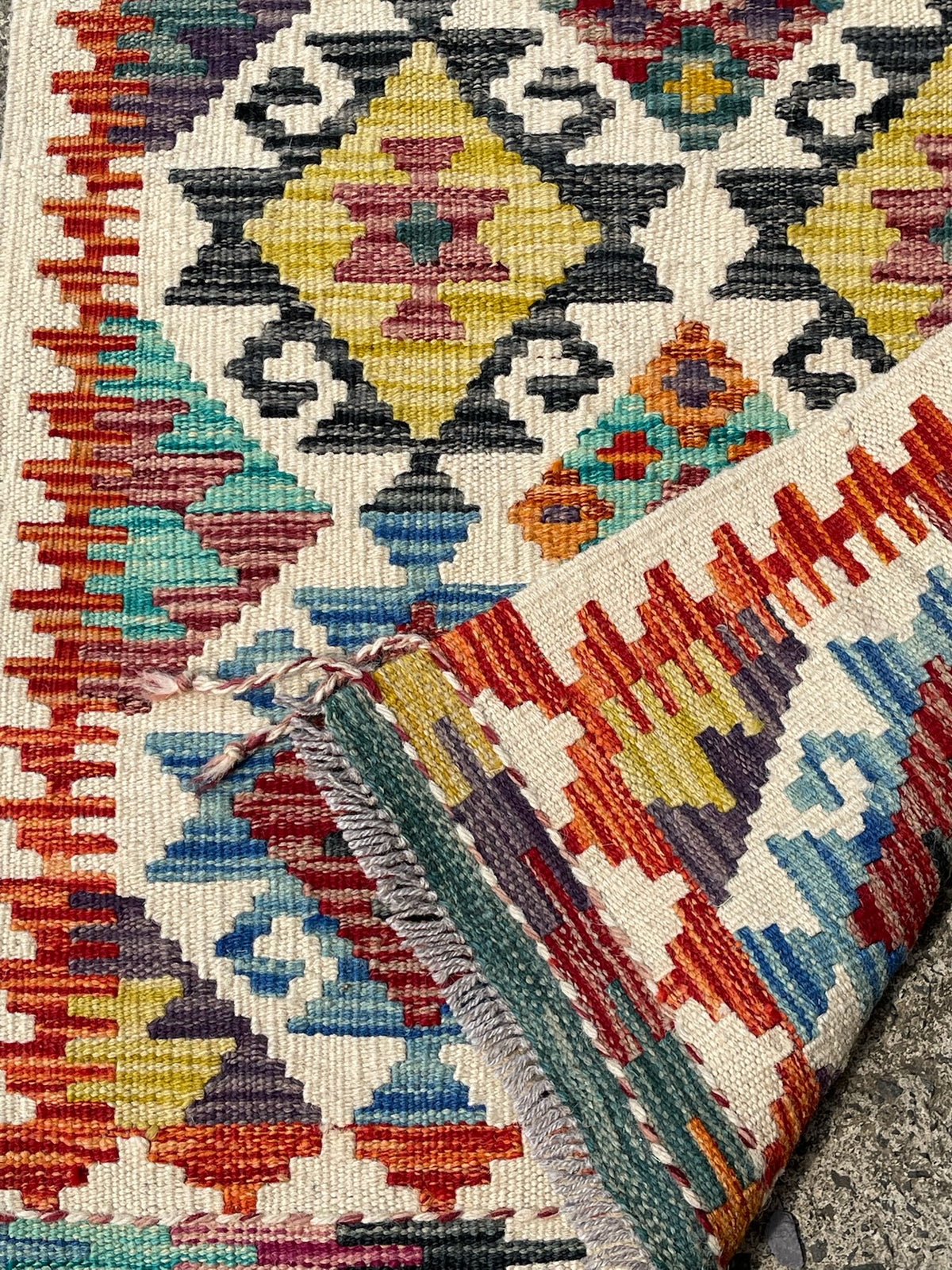 Hand Knotted Chobi Kilim Runner Rug 156 x 61cm