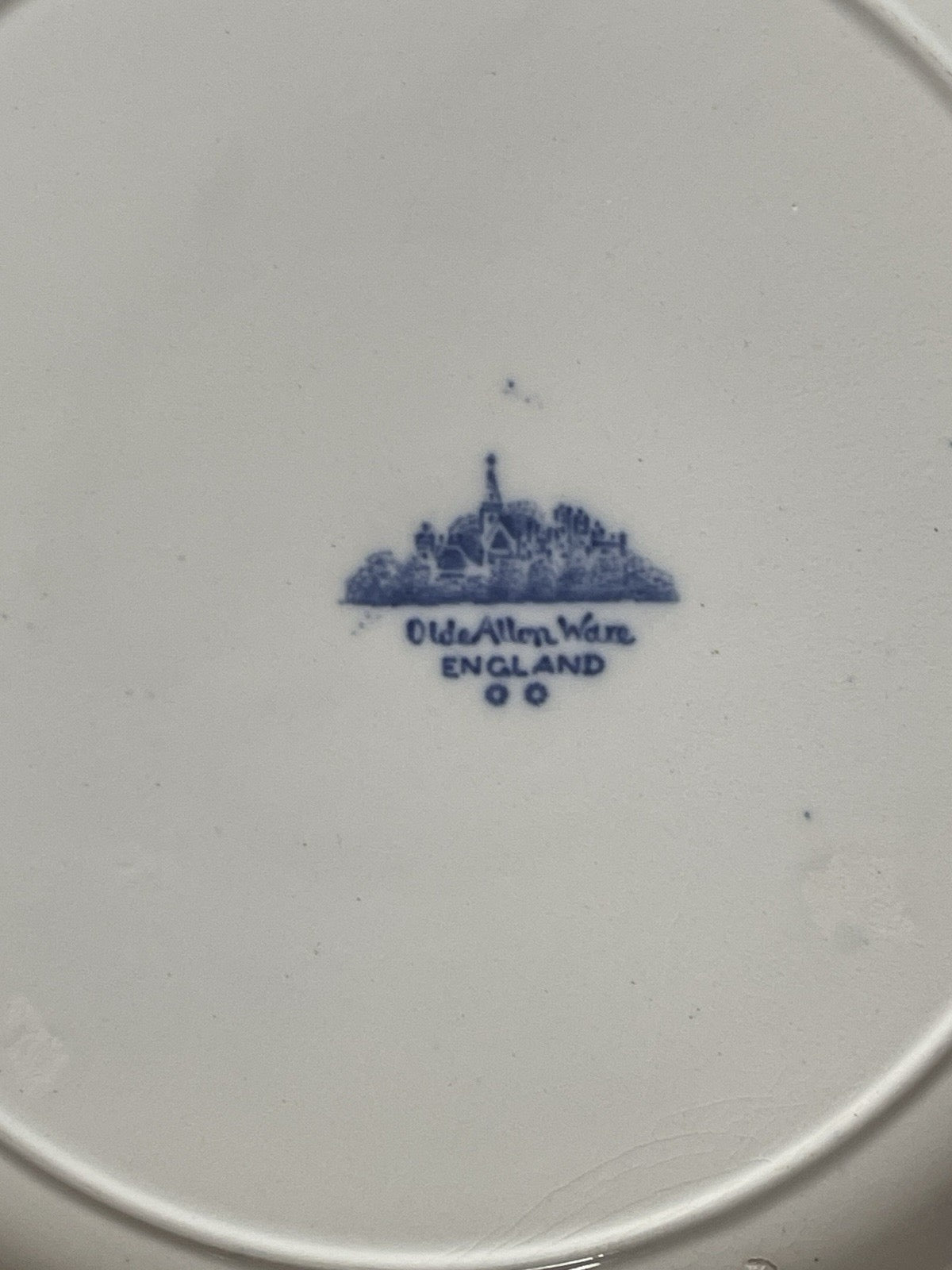 Vintage 1930s Olde Allen Ware Dinner Plate 10" - Chinese Pagoda Pattern