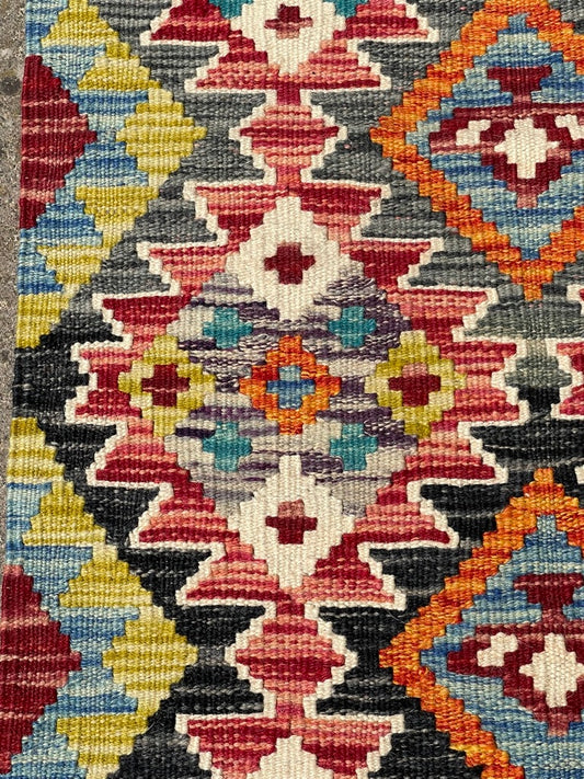 Hand Knotted Chobi Kilim Runner 140 x 61cm