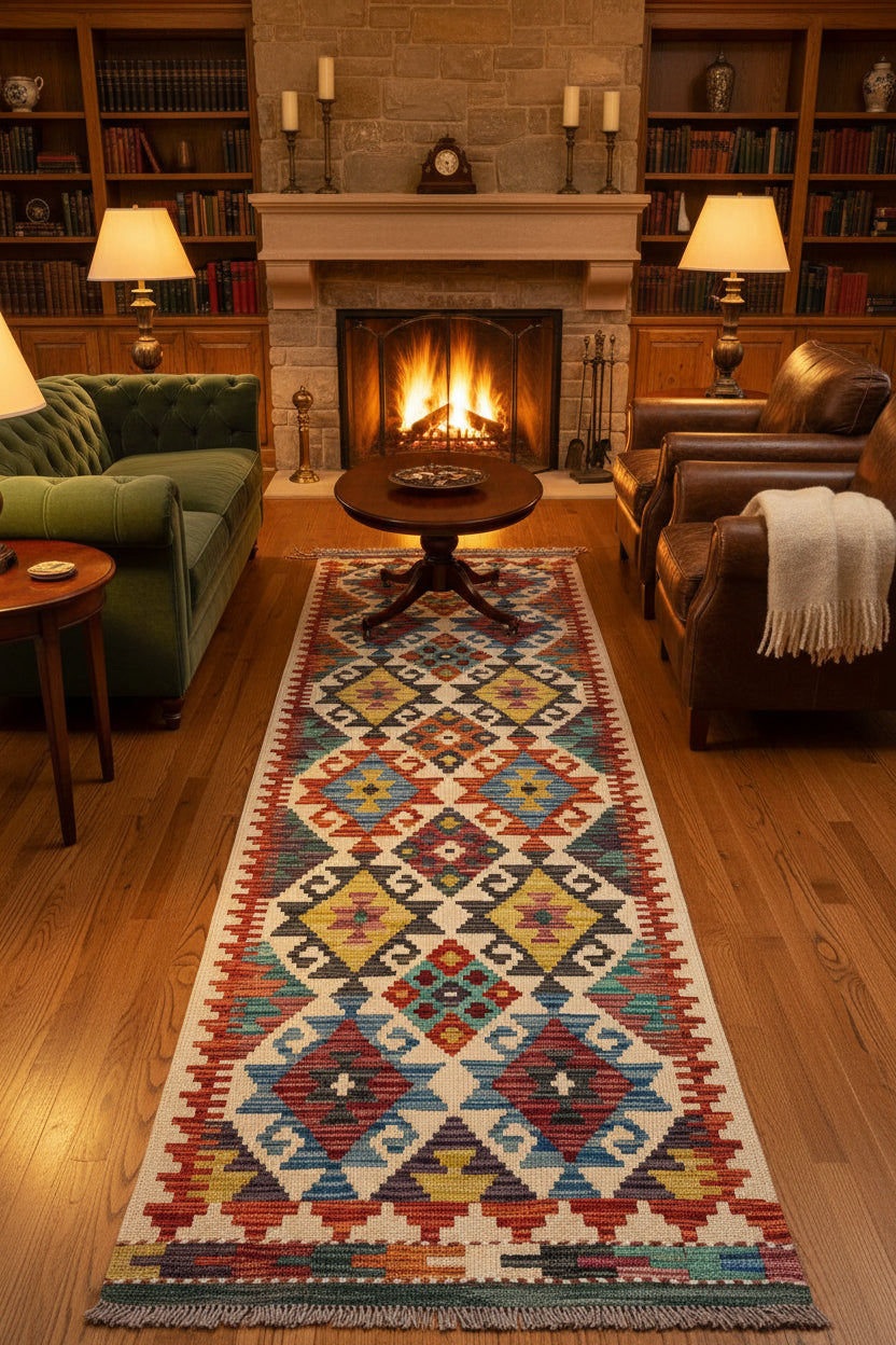 Hand Knotted Chobi  Runner 156x61cm