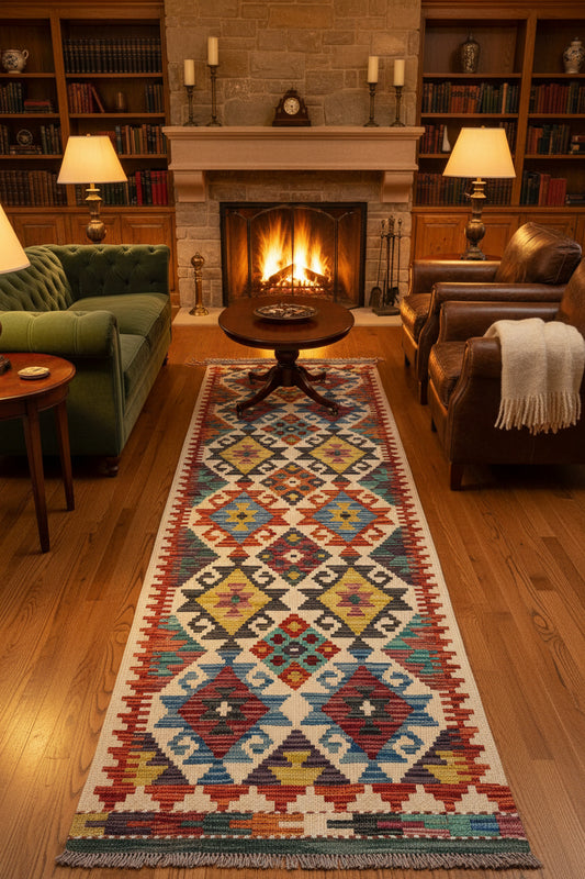 Hand Knotted Chobi  Runner 156x61cm