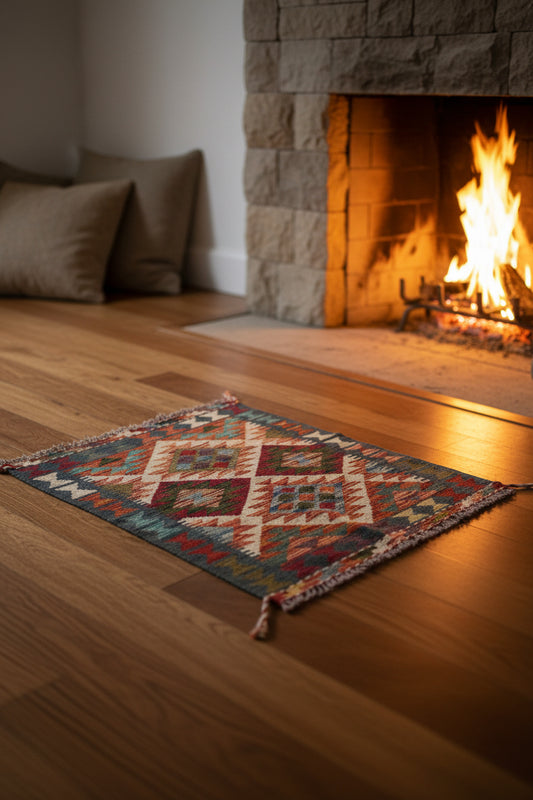 Hand Knotted Chobi Kilim Rug