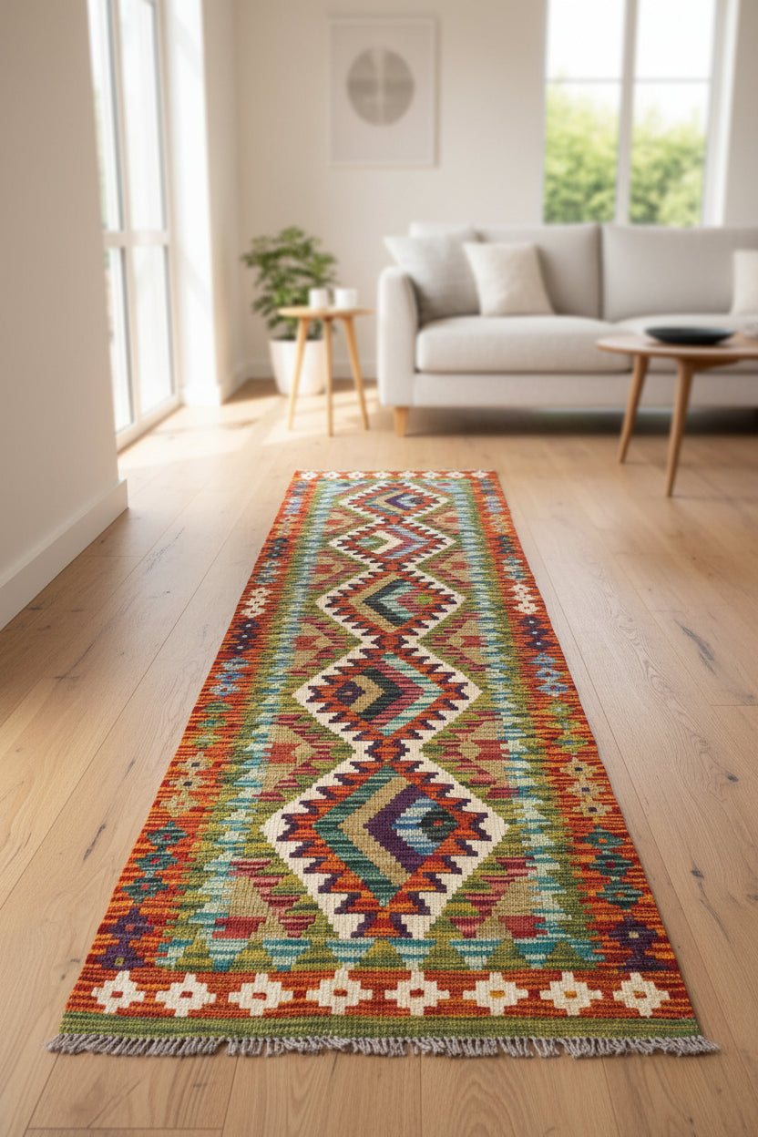 Hand Knotted Chobi Runner 2 198 x 62cm