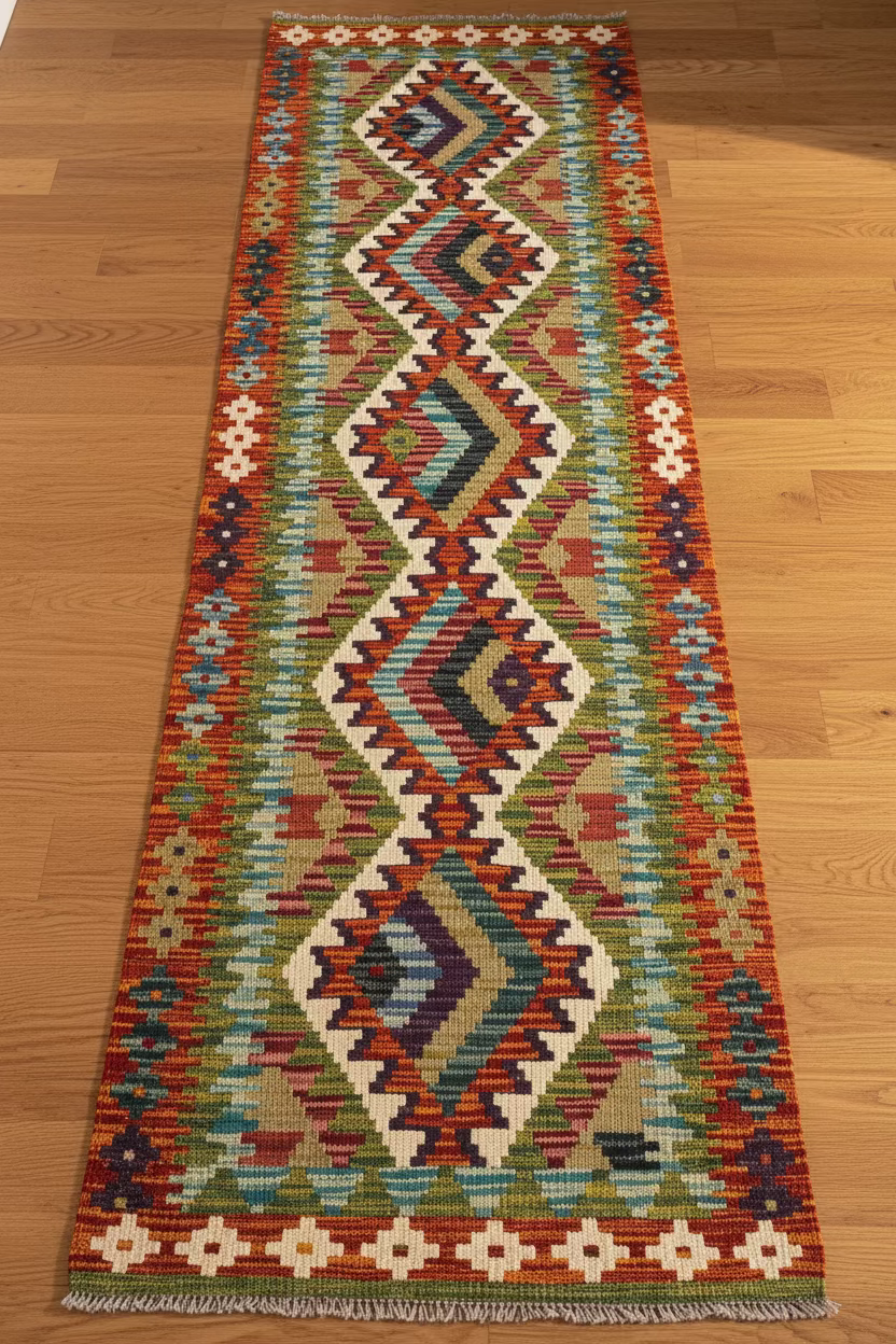 Hand Knotted Chobi Runner Rug 198 x 62cm