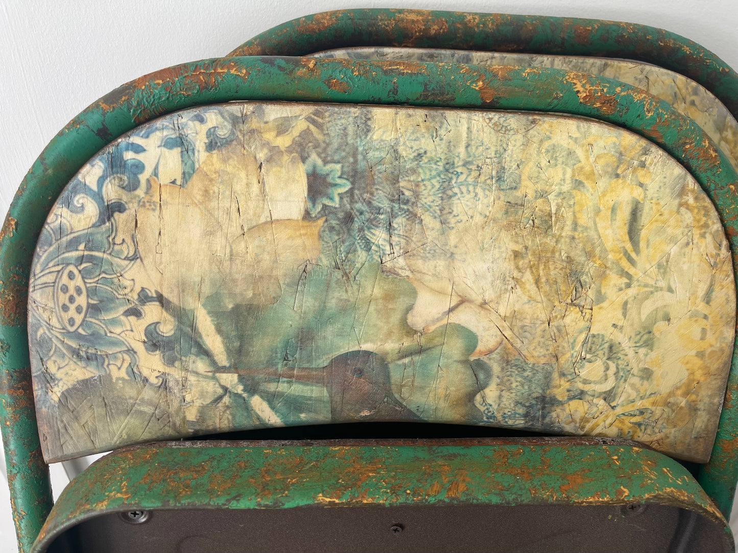 Pair of Vintage Painted Folding Chairs
