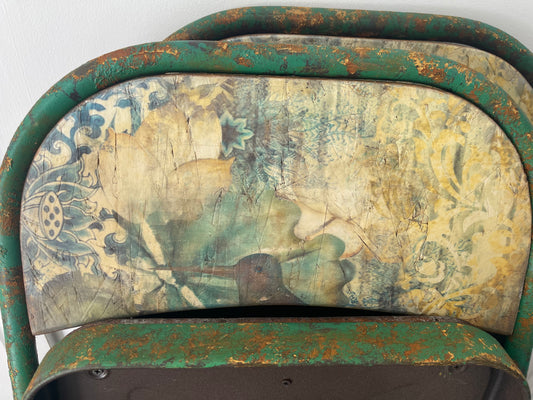 Pair of Vintage Painted Folding Chairs