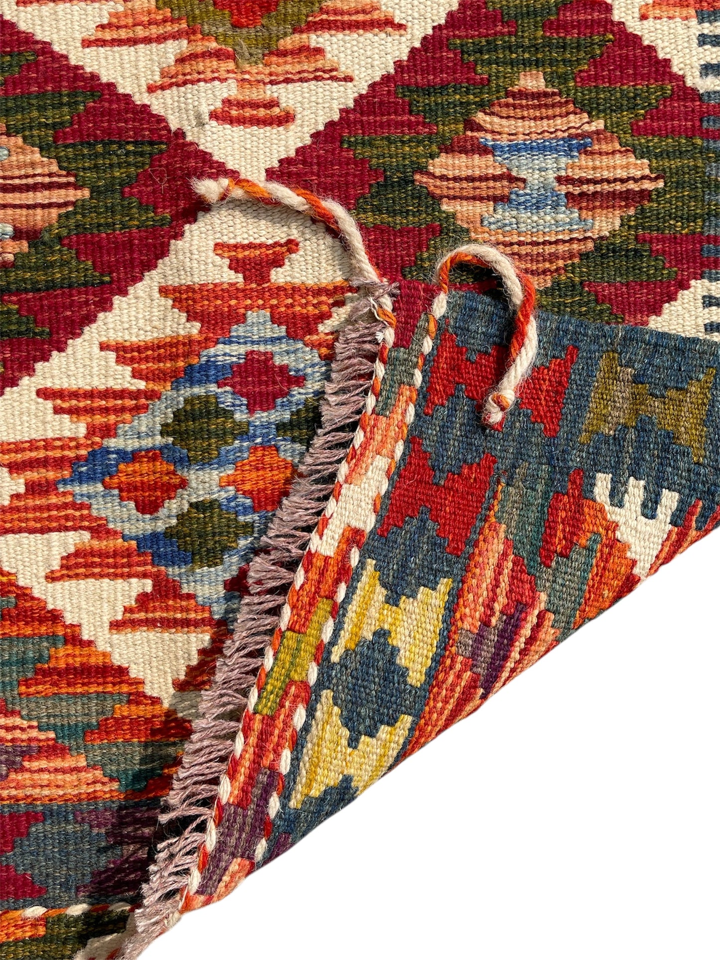 Hand Knotted Chobi Kilim Rug. 76x62cm