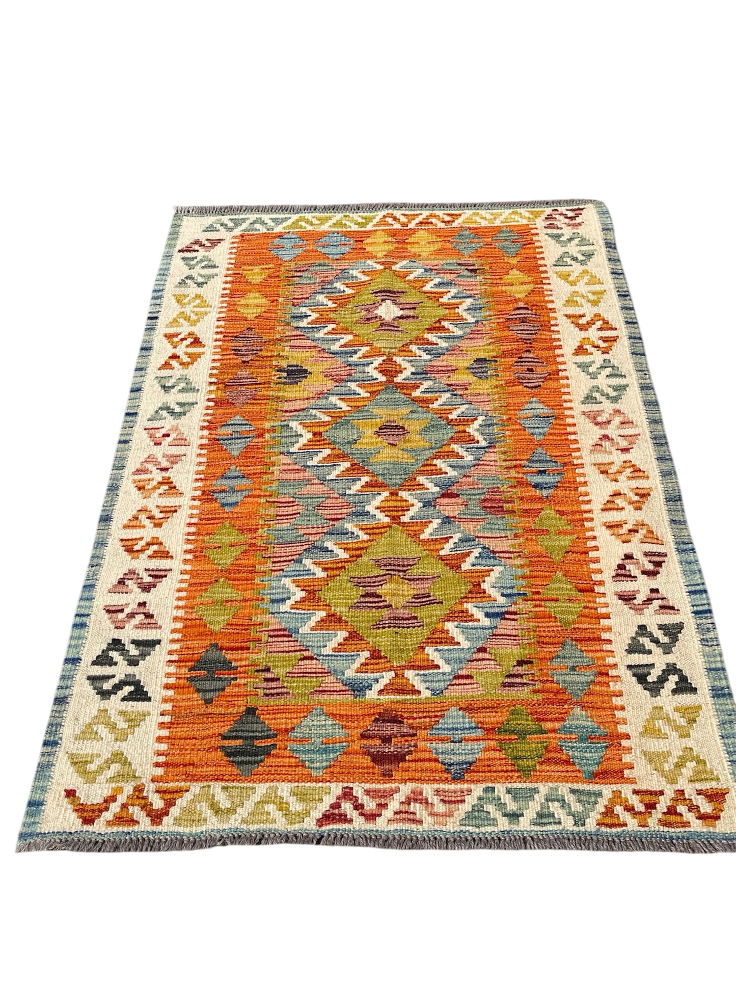 Hand Knotted Chobi Kilim Rug – 124x82cm