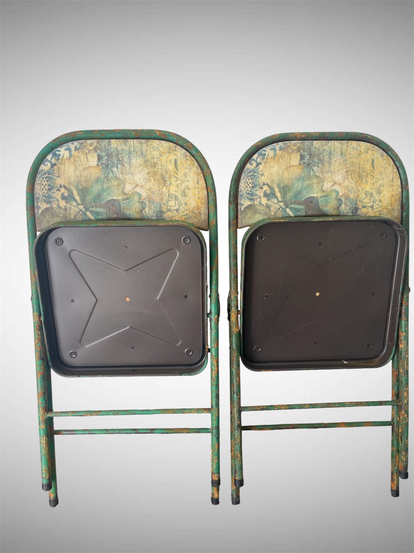 Pair of Vintage Painted Folding Chairs